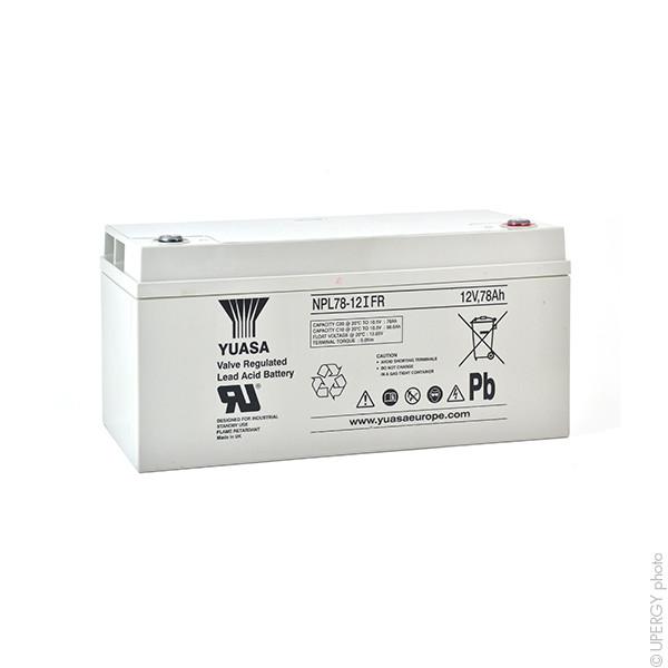 BATTERIE PLOMB AGM YUASA NPL78-12 IFR 12V 78AH M8-F_0