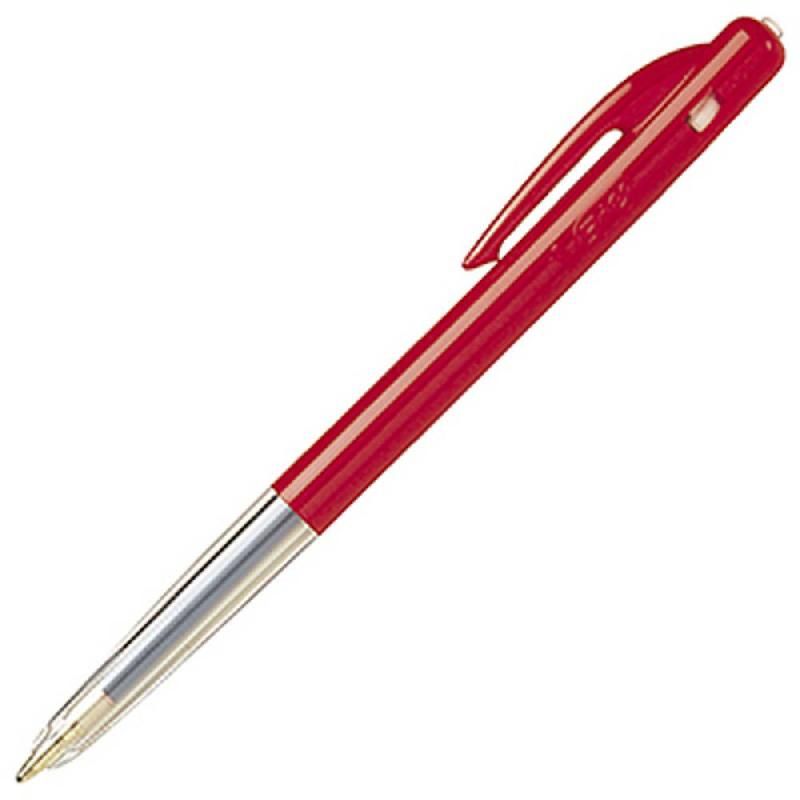 BIC STYLO BILLE M10 - RÉTRACTABLE - BILLE DE 1 MM - ECRITURE FINE 0,4 MM - COULEUR ROUGE (PRIX UNITAIRE)