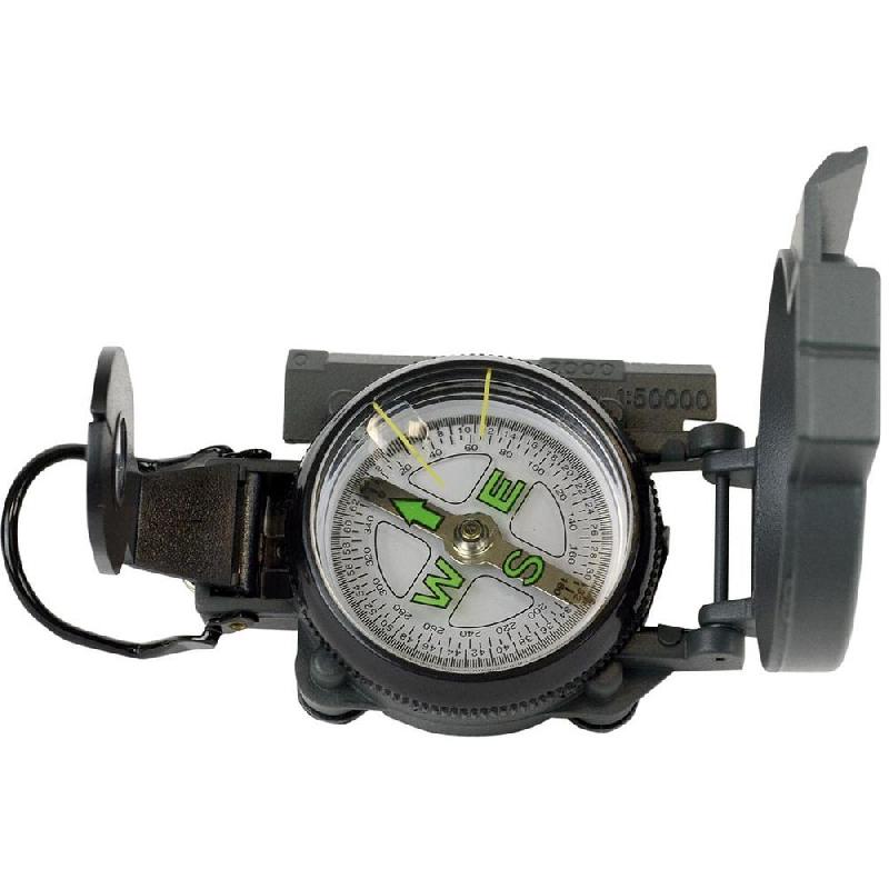 Boussole Fox Outdoor Boîtier Métal - Précision Viseur Et Loupe - Parfaite Randonnée Et Orientation