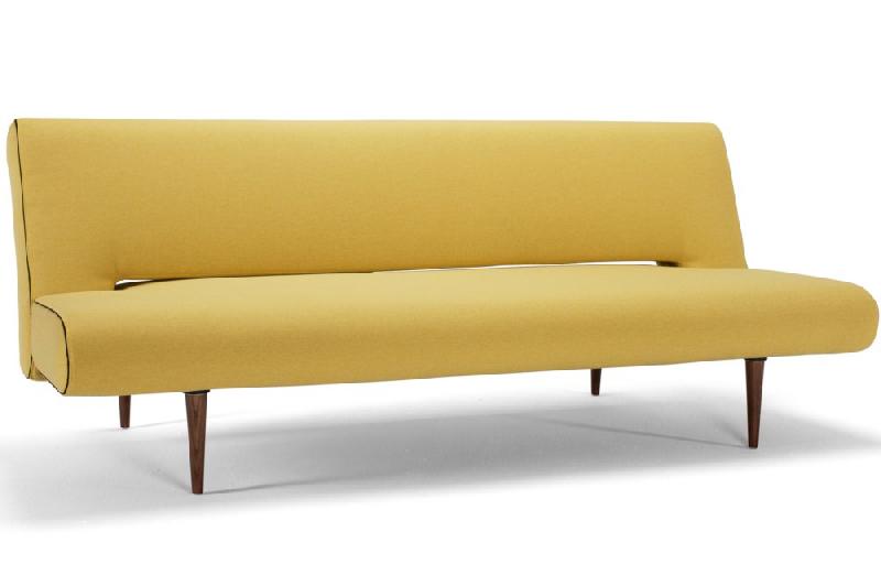Canapé design convertible Unfurl - Innovation Living - 200x120 cm - Tissu Soft Mustard Flower_0