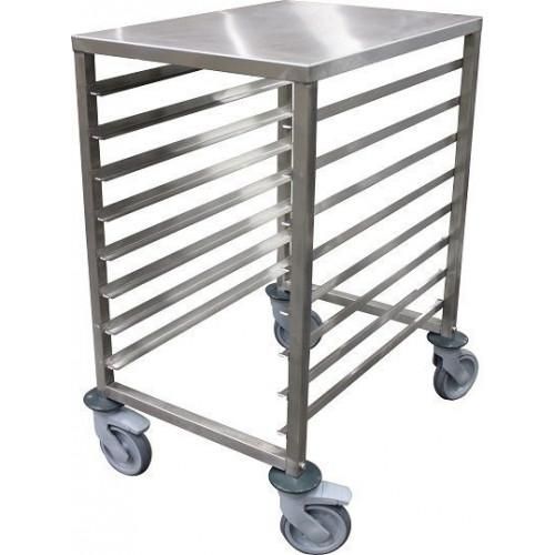 CHARIOT À GLISSIÈRES EN INOX 10 NIVEAUX 600 X 400 MM