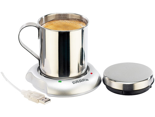 Chauffe-tasse usb - pearl - avec tasse en acier - pe6641-907_0