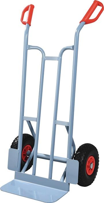 Diable de manutention PROMAT - H. 1150 mm - Pelle 150x400 mm - Pneus PU - Charge 250 kg - Bleu pigeon RAL 5014_0