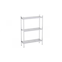 Distform Rayonnage en Acier Inoxydable Linéaires Clayettes Perforées 660 à 960 mm 3 Niv P500 Acier inoxydable 660x500x500 - 698142370954_0