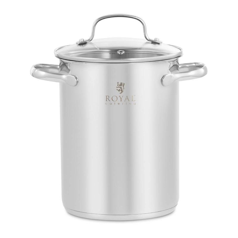 Marmite casserole asperge 4 litres 215 mm pour plaques à induction acier inoxydable 14_0004175