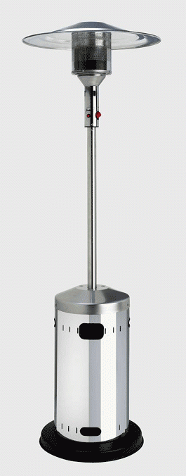 Parasol chauffant cosy en acier inoxydable avec réflecteur aluminium - Rayonnement 15 à 20 m² - Puissance réglable 3-14 kW_0