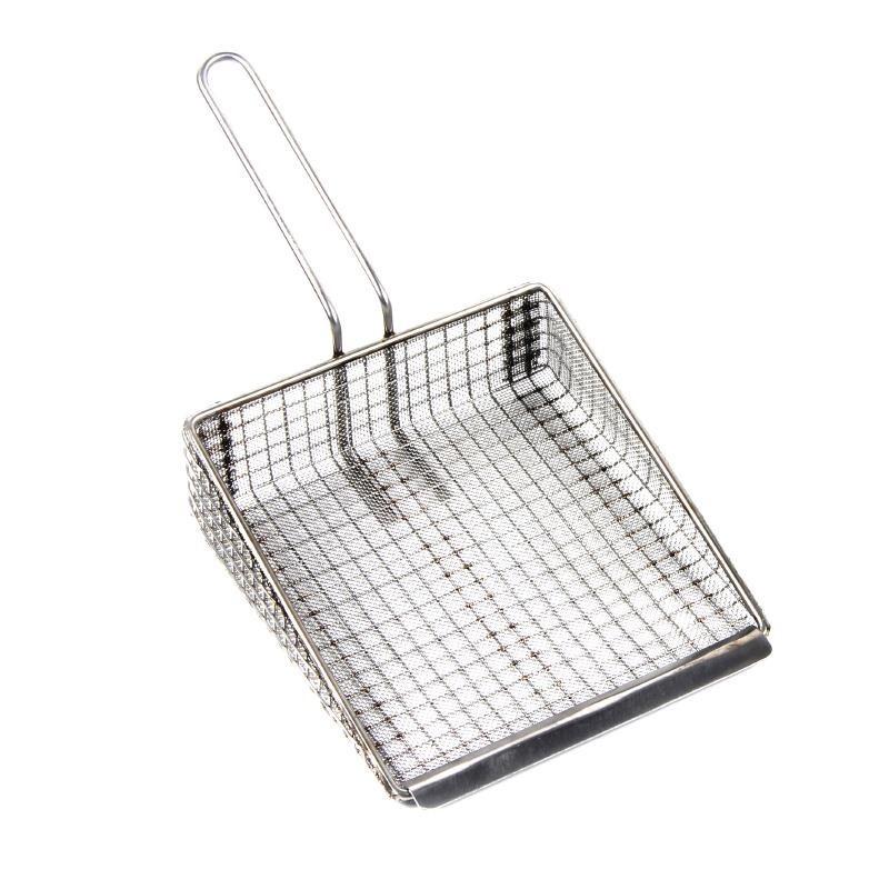 PELLE À FRITES LARGE DOUBLE MAILLE INOX 200 X 160MM - GASTRO M_0