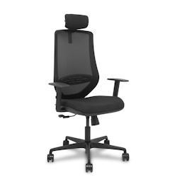 Piqueras y Crespo Silla Mardos sincro malla negra bali negro brazo regulable cabecero regulable - noir multi-matériau 392SM840B840B10B68R65CR_0