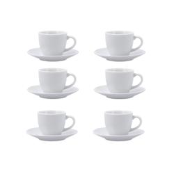 Quid Renova Coffret 6 tasses avec soucoupes, porcelaine, 9 cl - blanc porcelaine 5426999_0