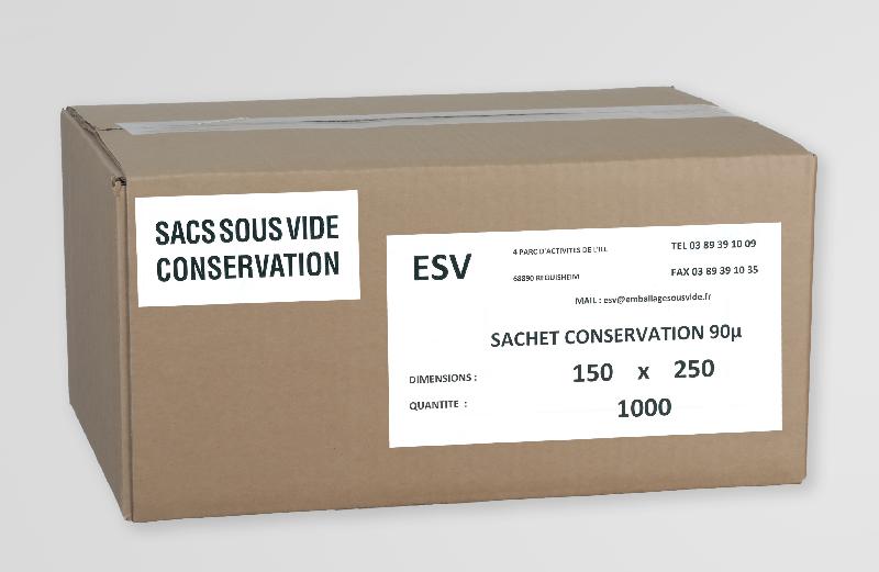 Sachet sous vide 90μ - conservation 150 x 250 - carton de 1000 sachets multicouche PAPE 20/70_0