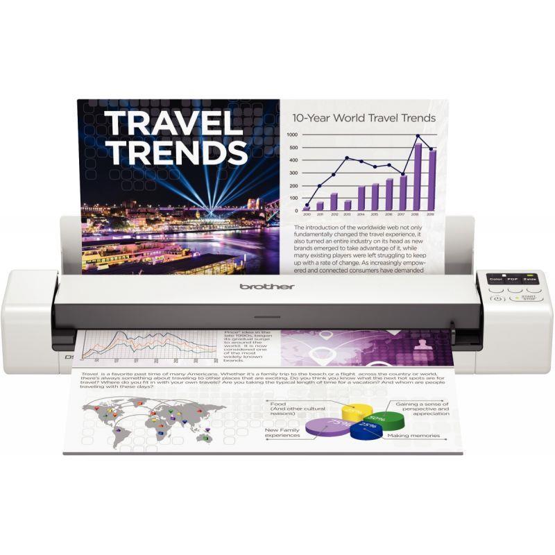 Scanner Brother DS-940DW - Numérisation mobile, recto verso, Wi-Fi, USB 3.0, écran LED, 512 Mo de mémoire_0