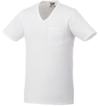 T-shirt manches courtes avec poche homme Gully 33023010 - col V, 100% coton, 150 g/m²_0