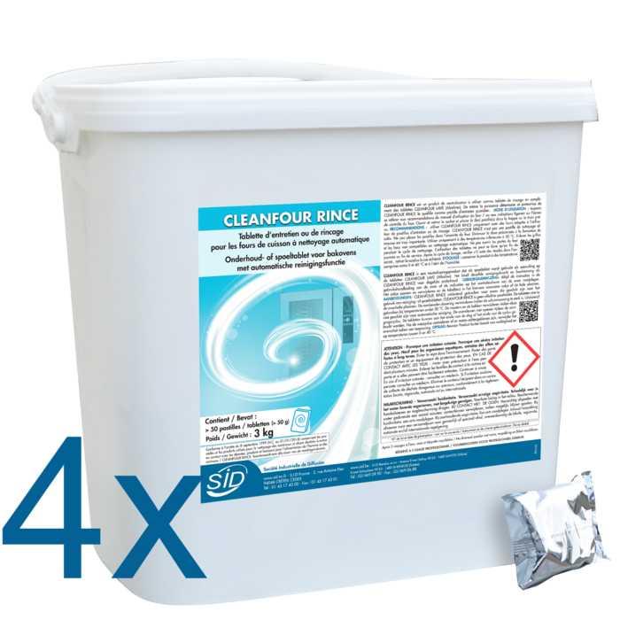 Tablettes de rinçage et d'entretien pour les fours professionnels avec assistant de nettoyage intégré cleanfour rince_0