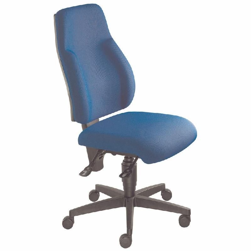 TOPSTAR SIÈGE DE BUREAU SIXTY TISSU REMBOURRÉ HAUTEUR AJUSTABLE À ROULETTES HAUTEUR DOSSIER 58 CM BLEU