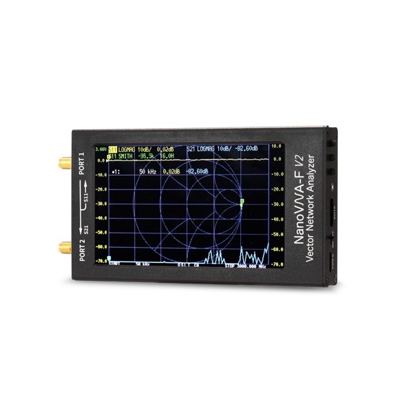 Analyseur d'antenne NanoVNA-F V2 3GHz - 50kHz à 3000 MHz avec écran 4,3 pouces et boîtier métallique_0