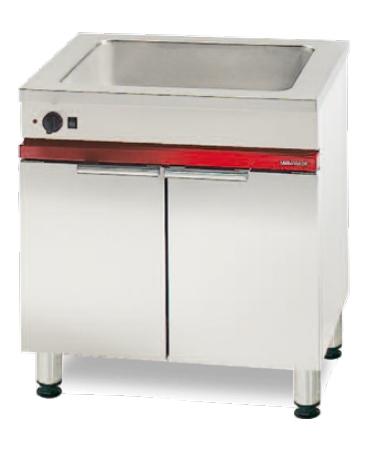 Bain marie gn 2/1 sur armoire à deux portes - 800x650x900 mM - CME 810 M_0