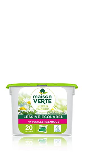 Capsules fraîcheur d’été- lessive - maison verte - 0.7 et 10.9 mg d’huiles -_0