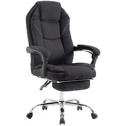 CLP Chaise de bureau Castle Tissu Noir - noir textile 192086401_0