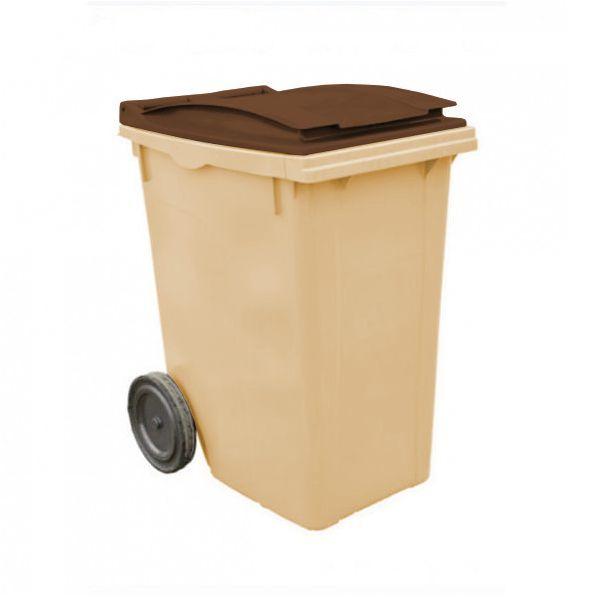 Conteneur poubelle - 360 litres Marron_0