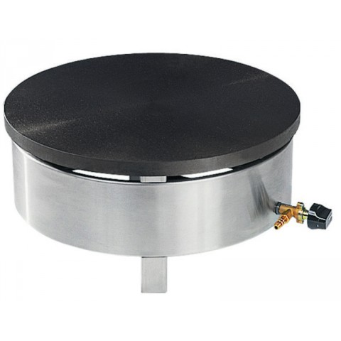 Crêpière gaz standard - bâti inox - plaque fonte ø 40 cm - fabrication française_0