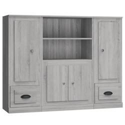 Helloshop26 - Buffet bahut commode armoire meuble de rangement organisateur cuisine salle de séjour salons 3 pcs sonoma bois 02_0037177 - 30002132531_0