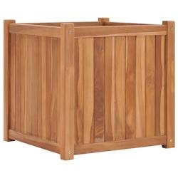 Helloshop26 - Jardinière bac lit surélevé plantes fleurs terrasse jardin 50 x 50 x 50 cm bois de teck solide marron 02_0039232 - 3000218447212_0