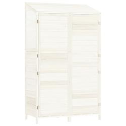 Helloshop26 - Remise de jardin 102 x 52 x 174,5 cm bois de sapin solide blanc 02_0044044 - 3000219949937_0