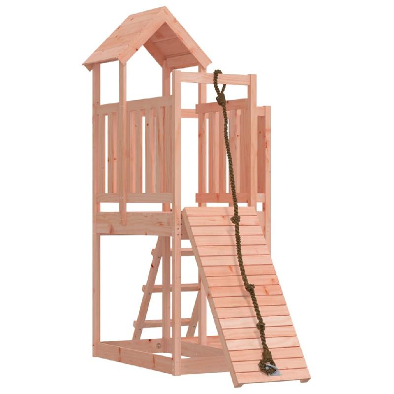 MAISONNETTE DE JEU AVEC MUR D\'ESCALADE 229 X 107 X 214 CM BOIS MASSIF DOUGLAS 02_0004632_0