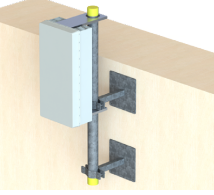 Mât fixe à fixer - Antenne 5G (30m) - Tube Ø90 H1500 avec 2 Bras de déport_0