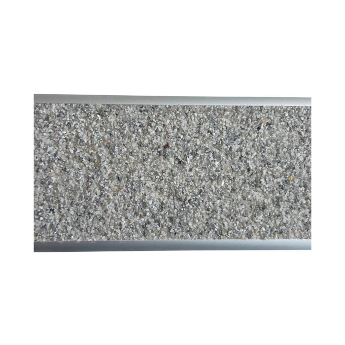 Nez de marche plat en aluminium avec insert minéral - Longueur 115, 150 ou 230 cm_0