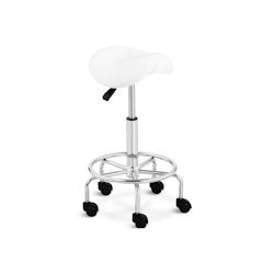 Physa - Physa Tabouret Selle De Cheval Ergonomique À roulettes De Bureau Travail Siège-Selle Coiffure Haut Réglable Physa Frankfurt White - 4250928_0