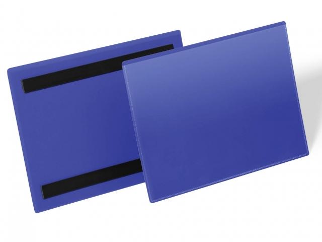 Blister de 12 porte-étiquettes adhésives en polypropylène format 35x75 mm