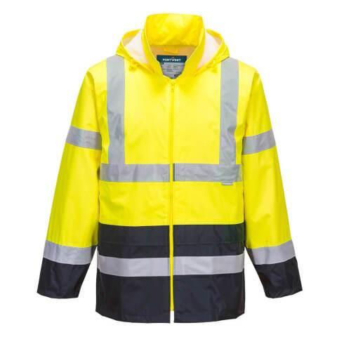 PORTWEST H443 VESTE DE PLUIE HI-VIS BICOLORE JAUNE/MARINE - TAILLE M