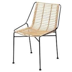 ROTIN DESIGN chaise DIEGO - Rotin/Métal - 83.5 x 51 x 57 - 3760239965941_0