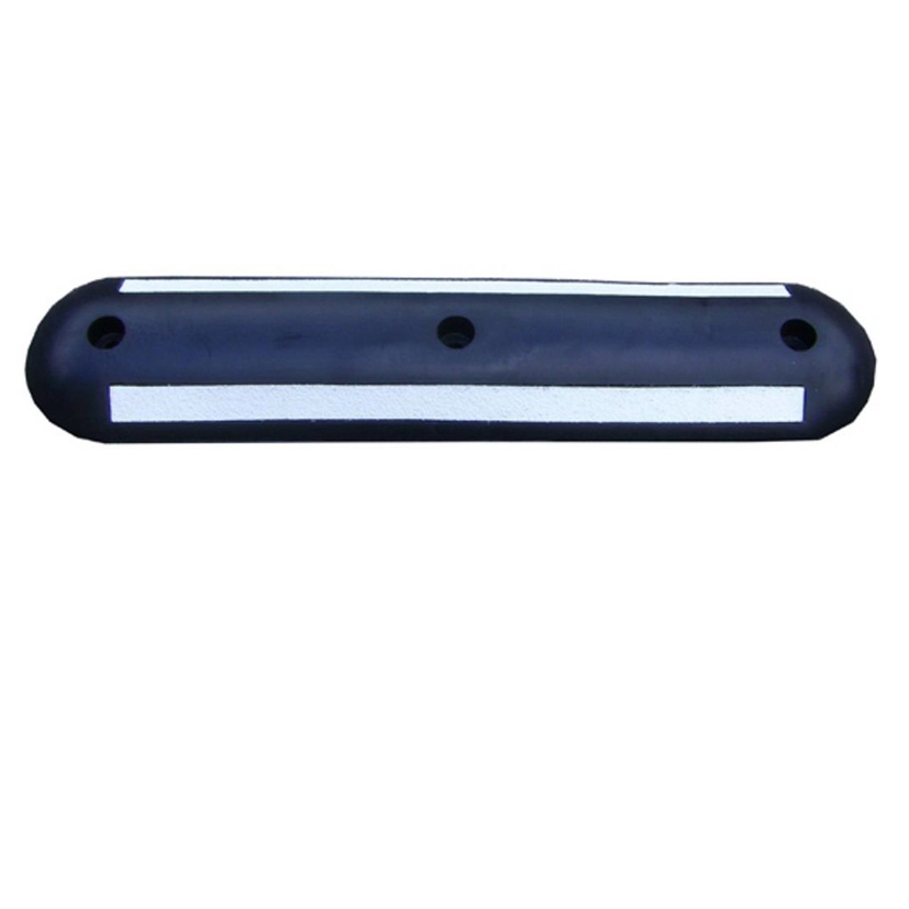 Séparateur de voies noir et blanc - Caoutchouc vierge vulcanisé - Bandes réfléchissantes classe 2 - Disponible en 2 tailles_0