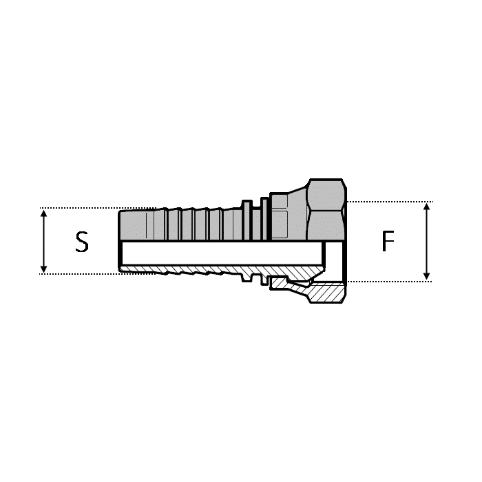 Série cylindrique BSPP - Cône 60° - Filetage Withworth - Femelle - Droit (DKR) - 10 , 5/8