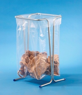 Supports pour sacs poubelle MOTTEZ - 110 litres - Fixe ou sur roulettes_0