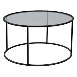 Table basse ronde en métal et verre Aurum noir Hanah Home - noir 8684283511655_0