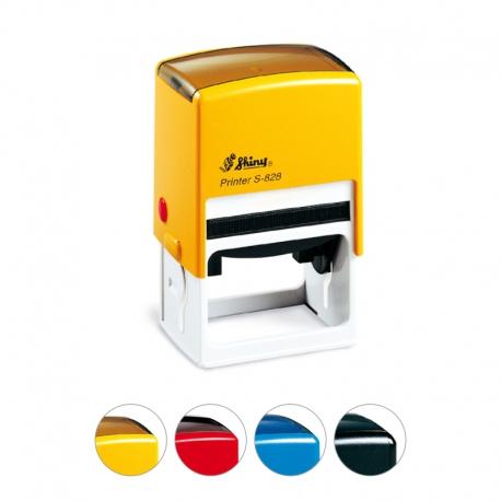 Tampon Printer Shiny S-828 - 8 lignes - Plaque 56 x 33 mm - Gravure laser - 5 couleurs disponibles_0