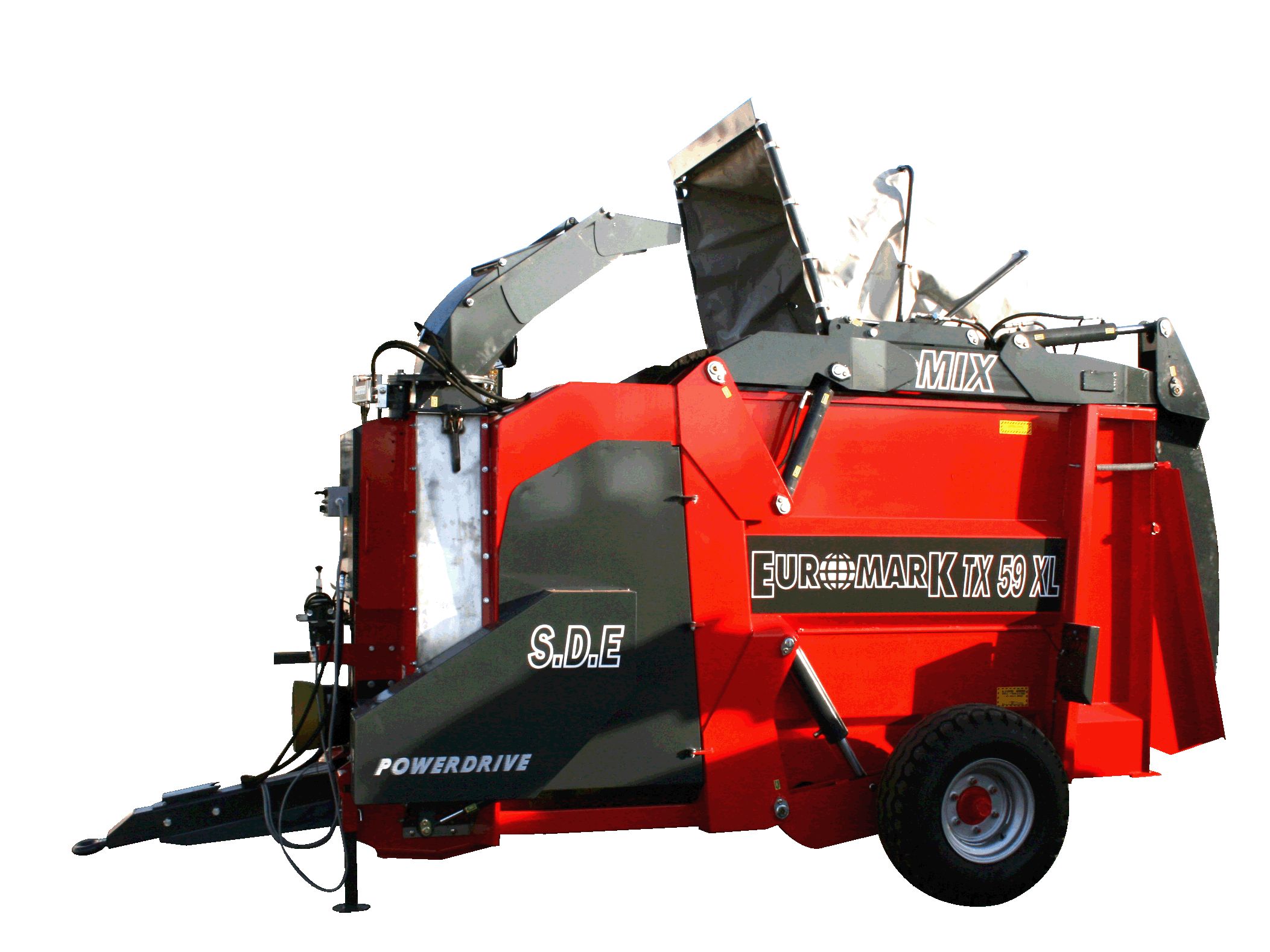 Tx59 - désileuse pailleuse Euromark - capacité utile 5.5m³ à 8m³ - double goulottes & technologie Powerdrive_0