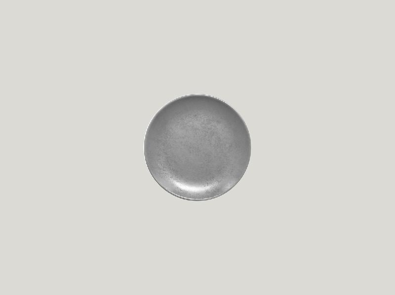 ASSIETTE COUPE PLATE ROND GRIS PORCELAINE Ø 18 CM SHALE RAK