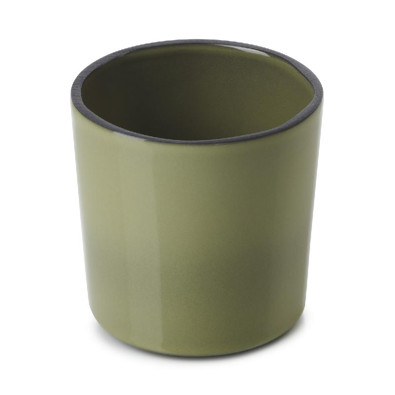 GOBELET À THÉ ROND VERT PORCELAINE 22 CL Ø 8 CM CARACTERE REVOL
