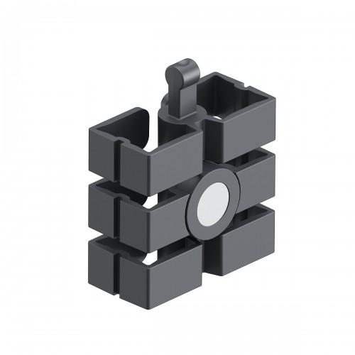 AIMANT POUR GOULOTTE PASSE-CÂBLES FLEXIBLE À CHAÎNE SLIM STEELFORCE - NOIR HETTICH