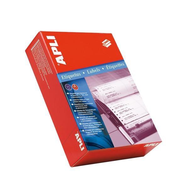 Apli 6000 étiquettes blanches, format 69 x 23,3 mm sur bande Caroll 12