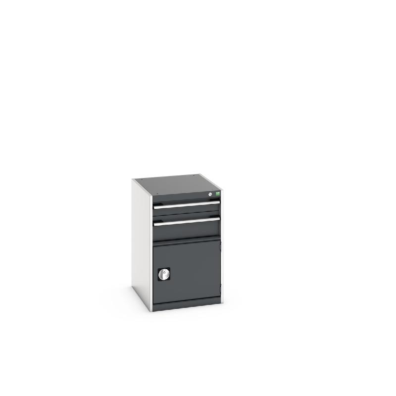 Armoire à tiroirs Cubio avec porte perforée - SL-568-3.1 - Réf : 40018031 - Charge 1,5 tonne - 2 tiroirs télescopiques_0