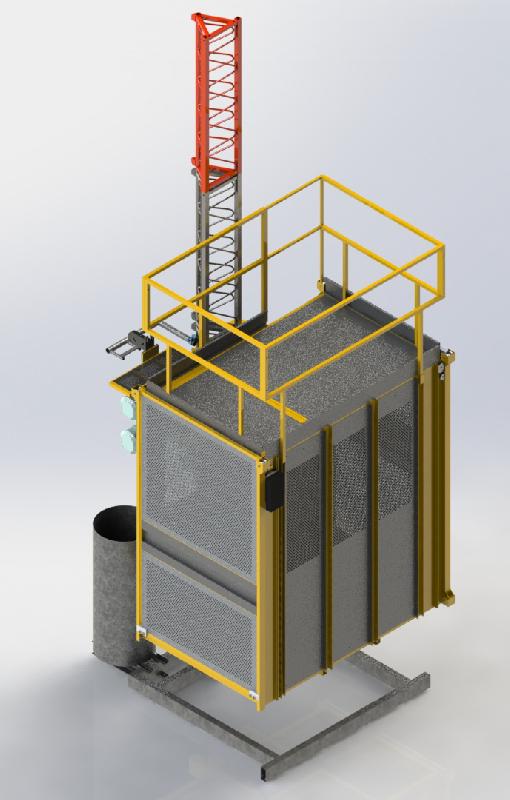 Ascenseur de chantier E05 - élévateur compact et fiable pour personnes et matériaux - charge utile jusqu'à 500 Kg_0