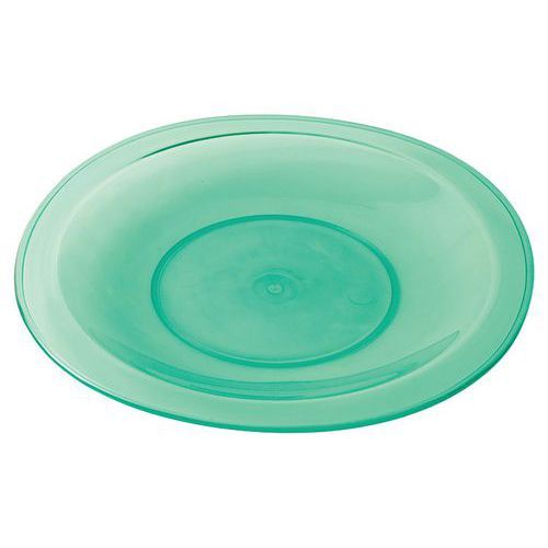 ASSIETTES PLATES COPOLYESTER Ø 26 CM - TRANSPARENT VERT