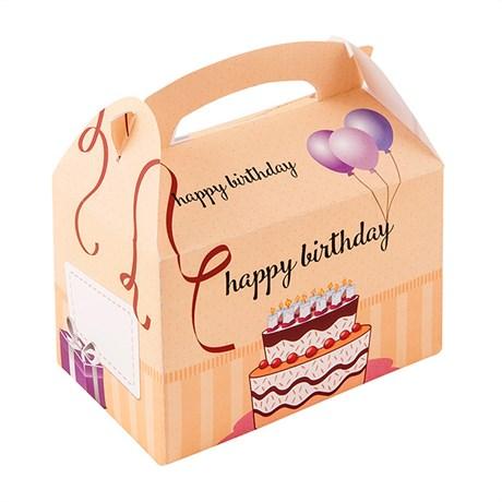 BOÎTE REPAS ENFANT MOTIF HAPPY BIRTHDAY 17X16X10 CM (VENDU PAR 300)