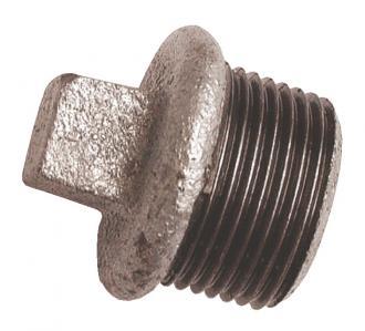 Bouchon galvanisé mâle - Ø26/34 - Raccord en fonte malléable galvanisée - Réf : 302410_0
