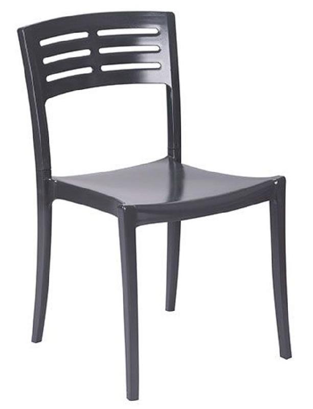 Chaise de restaurant Concha - châssis en polypropylène - coloris anthracite_0